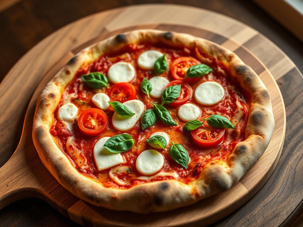 Pizza margherita à la pâte maison