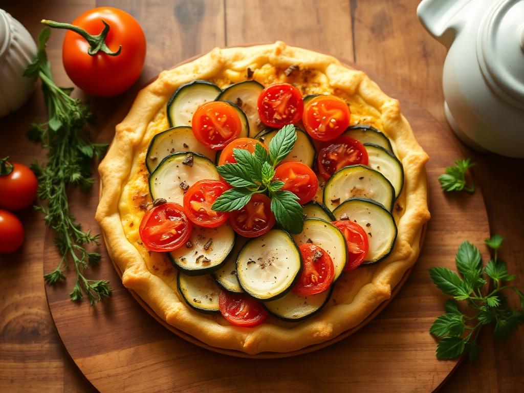 Tarte fine aux légumes du marché